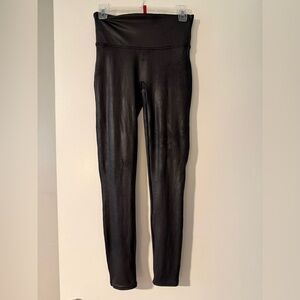 SPANX Faux Leather Black Leggings